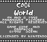 Cool World title screen for GameBoy